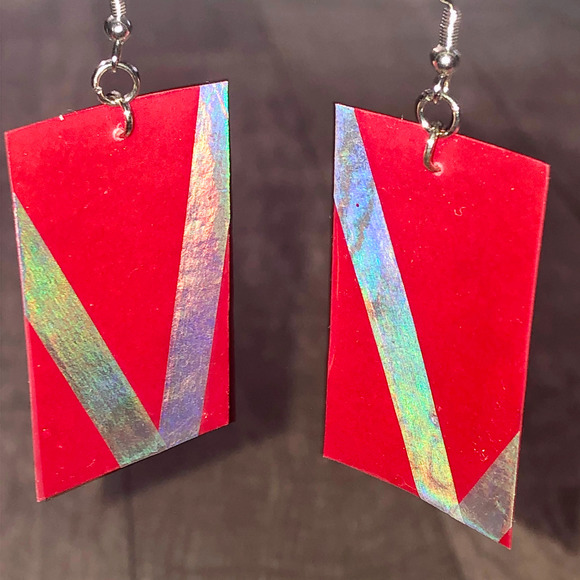 Handmade Red and Silver Earrings Set available now limited quantities available - Picture 6 of 9